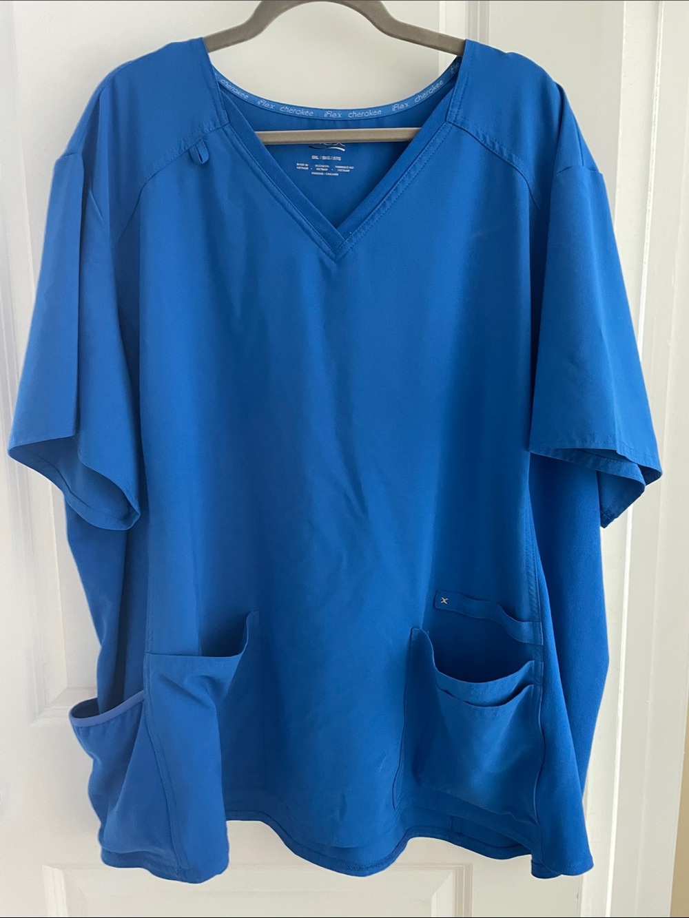 Cherokee Women’s V-Neck Scrub Top - Royal Blue
